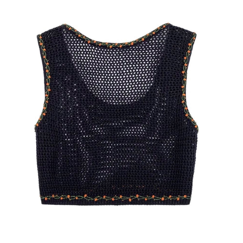 NWT Aguabendita Jardim  Brit Crop Top - Picture 5 of 8